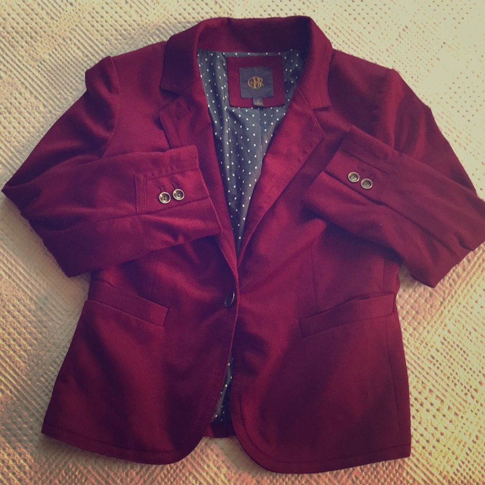 Burgundy women’s blazer from The Limited
